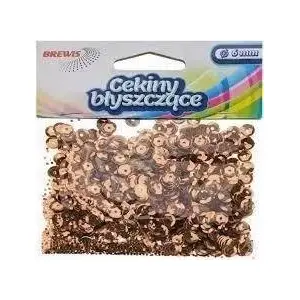 Sequins BREWIS B 240 brown – decorative sewing and craft sequins, loose embellishments