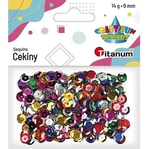 Sequins round 9 mm mix 14 g Titanum