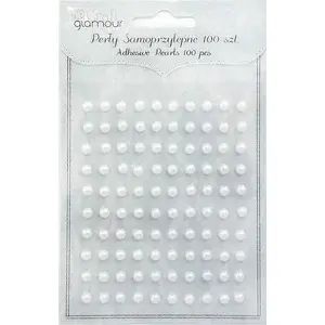 Self-adhesive Pearls DP Craft WIKR-944626 — 100 pieces, decorative craft embellishments