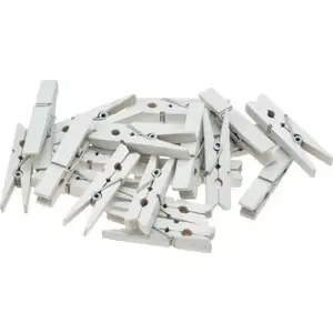 Clothespins BREWIS white 4.5 cm set of 20