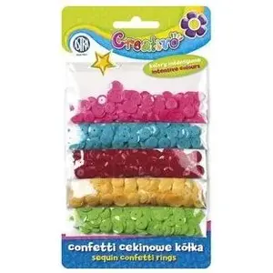 Astra Konfetti sequins circles – pack of loose round sequin shapes for crafts and decoration
