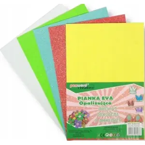 TEKA Pianka A4 opalizējoša ar spīdekļiem 20x30 cm putas loksnes, 5 gab.