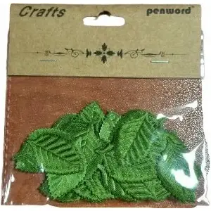 Fabric Decorative Leaves Titanum 33x20 mm, pack of 30 – craft and floral decor