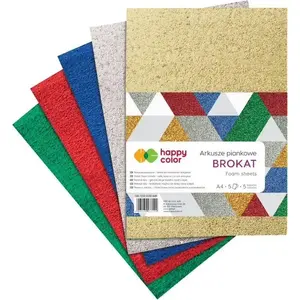 Foam Sheets A4 5 Colors with Glitter, Happy Color (MPN 353096)