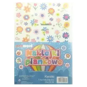 Polsirhurt foam stickers NPS-2 floral set — decorative foam adhesive flowers, pack of 5