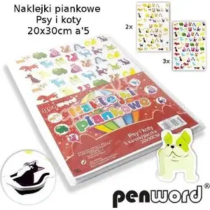 Polsirhurt foam stickers NPS-1 with dogs and cats, set of 5