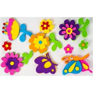 3D foam stickers FANDY set of 10 pieces, 3 cm diameter, decorative craft stickers