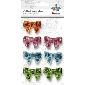 Dekoratīvas 3D kokardes ar spīguļiem Titanum Kokardy komplekts 7 gab., izšūšanas/rotājumu piederums