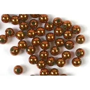 Waxed Glass Beads 8 mm 25 g Copper Vrige