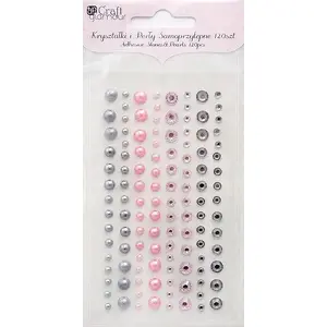 Self-adhesive crystals and pearls set DP Craft Modern Chic — 120 pieces