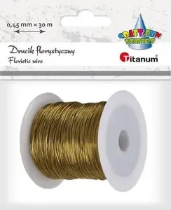 Floral Wire Titanum 0.45 mm x 30 m, gold — Titanum 397372