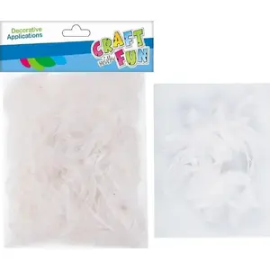 Decorative Feathers Craft with Fun CF OZDOBA PIORKA 20–30 cm 16 g white pack