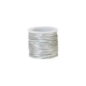 Elastic jewelry cord Titanum PJ687 silver — flexible beading string for bracelets and necklaces