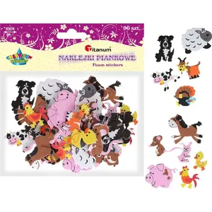Sticker set Titanum - farm animals, 96 pieces, decorative/educational stickers