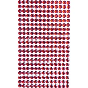 Self-adhesive craft rhinestones Dalprint DPCRAFT 6 mm, 260 pcs - red