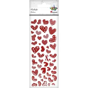 Foil Nail Stickers Titanum hearts mix 49 pcs