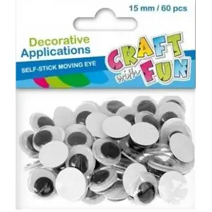 Self-adhesive Googly Eyes 15 mm, Euro Trade