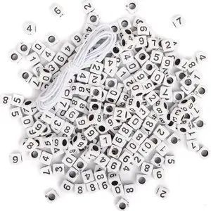 Beads DP Craft DPCRAFT 40 g — black numerals on white base, DP Craft AM025DLP