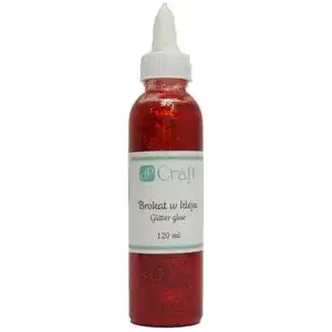 Craft glitter with adhesive DP Craft Brokat w kleju 120 ml red – 120 ml glue glitter