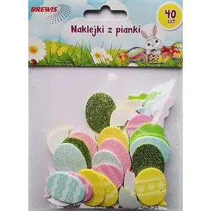 Foam Stickers BREWIS PVE 14 Easter pack 40 pcs, decorative craft stickers