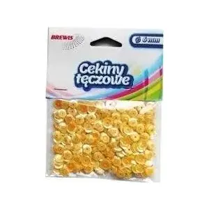 BREWIS sequins T 120 yellow – decorative craft sequins, loose embellishments