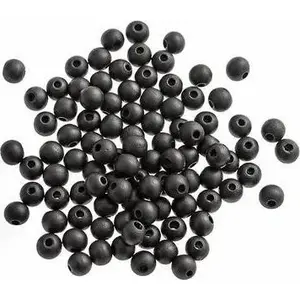 Wooden Beads 10 mm, 100 pcs — Shan, matte black