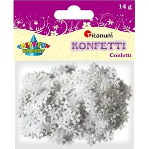 Confetti flakes Titanum 14 g – decorative party confetti, snowflake-shaped