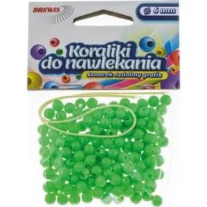 Beads BREWIS 6 mm K6-8 green – BREWIS threading beads
