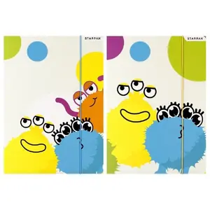 Document folder with elastic STARPAK STK TEC132 A4 plastic sleeve pack of 10