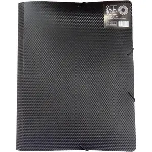 Ziemia Obiecana A4 document folder with elastic band, PP plastic, assorted colors