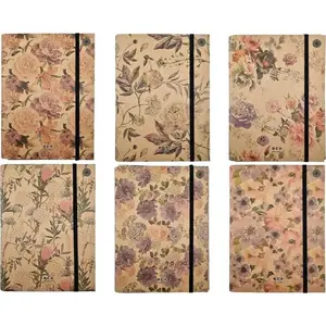Folder A4 Ziemia Obiecana Teczka skrzydłowa z gumką Misty Flowers MIX