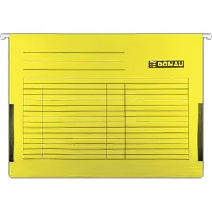 Hanging Suspension Folder Donau Teczka DONAU A4 with Side Gussets 230gsm yellow