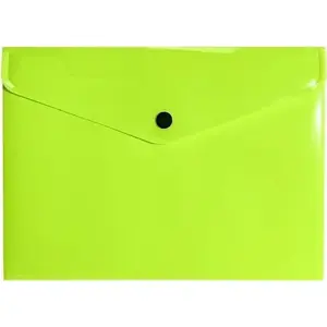 Document envelope A5 Biurfol neon yellow PP – plastic folder for papers