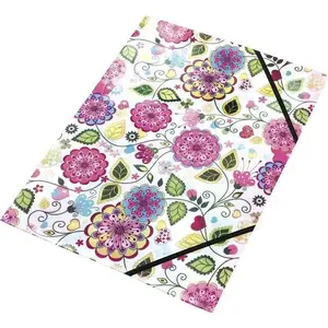 Document folder with flap Panta Plast A4 Flowers — model 246063, A4 size, flap closure