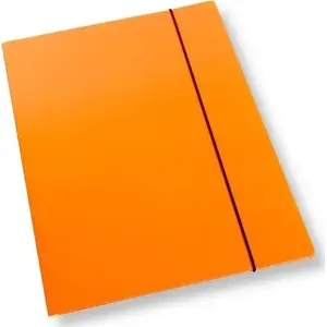 Папка с резинкой Office Products, формат A4, лакированная оранжевая, 350 г/м², 10 шт.