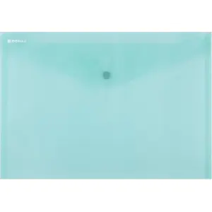 Document folder with snap closure Donau A4, polypropylene (PP), green, 180 µm