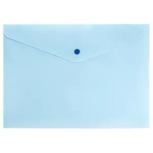Folder KOH-I-NOOR A4 with snap closure, pastel blue