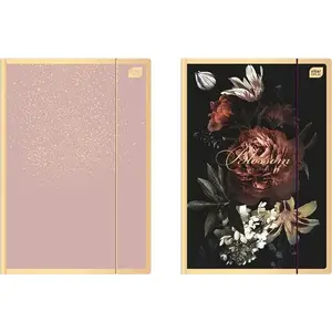 Folder with elastic band INTERDRUK A4+ Satin Gold, pack of 10