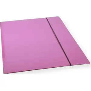 Папка A4 с резинкой, лакированная фиолетовая, 300 gsm, упак. 10 шт — office products