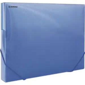 Folder with elastic band Donau Donau A4/30 polypropylene 700 µm transparent blue