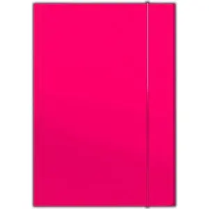 Cardboard Document Folder with Elastic Band A4 300 g/m², Barbara, Pink