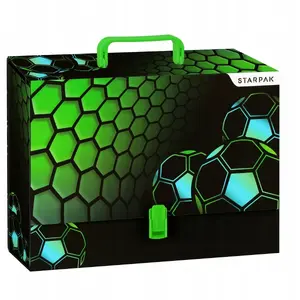 Folder with Handle STARPAK A4, 95 mm spine, Football design