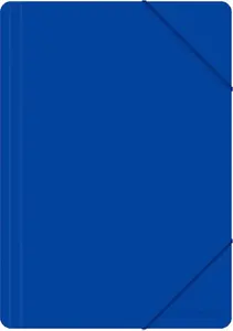 Folder with elastic band Office Products A4, polypropylene (PP) 500 µm, 3-flap, blue