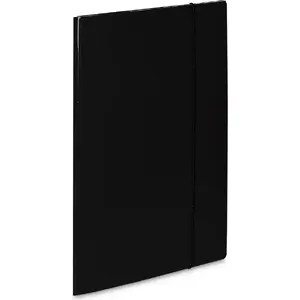 Document folder Vaupe A4 with elastic band, 20 mm spine, black