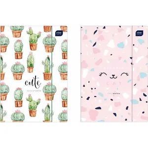 Folder with Elastic Strap INTERDRUK A4+ LUX UV Trends Girls – pack of 10