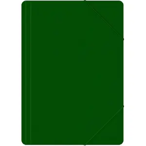 Folder with elastic band A4 Office Products, polypropylene 500 μm, 3 flaps, green