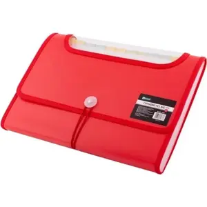 Document wallet D.Rect Teczka A4 12 compartments red