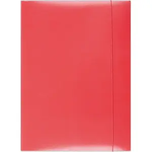 Folder with elastic band Office Products A4 cardboard 300 g/m² 3-flap red