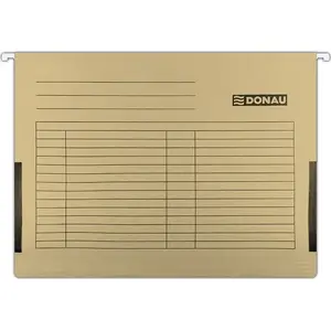 Hanging Suspension Folder Donau Teczka A4 with Side Gussets, 230 gsm, brown