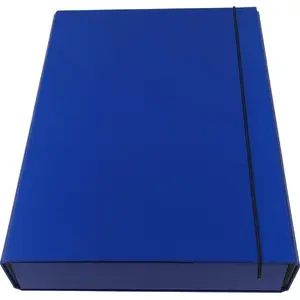 Document Folder with Elastic Closure Ziemia Obiecana Teczka box z gumką, navy